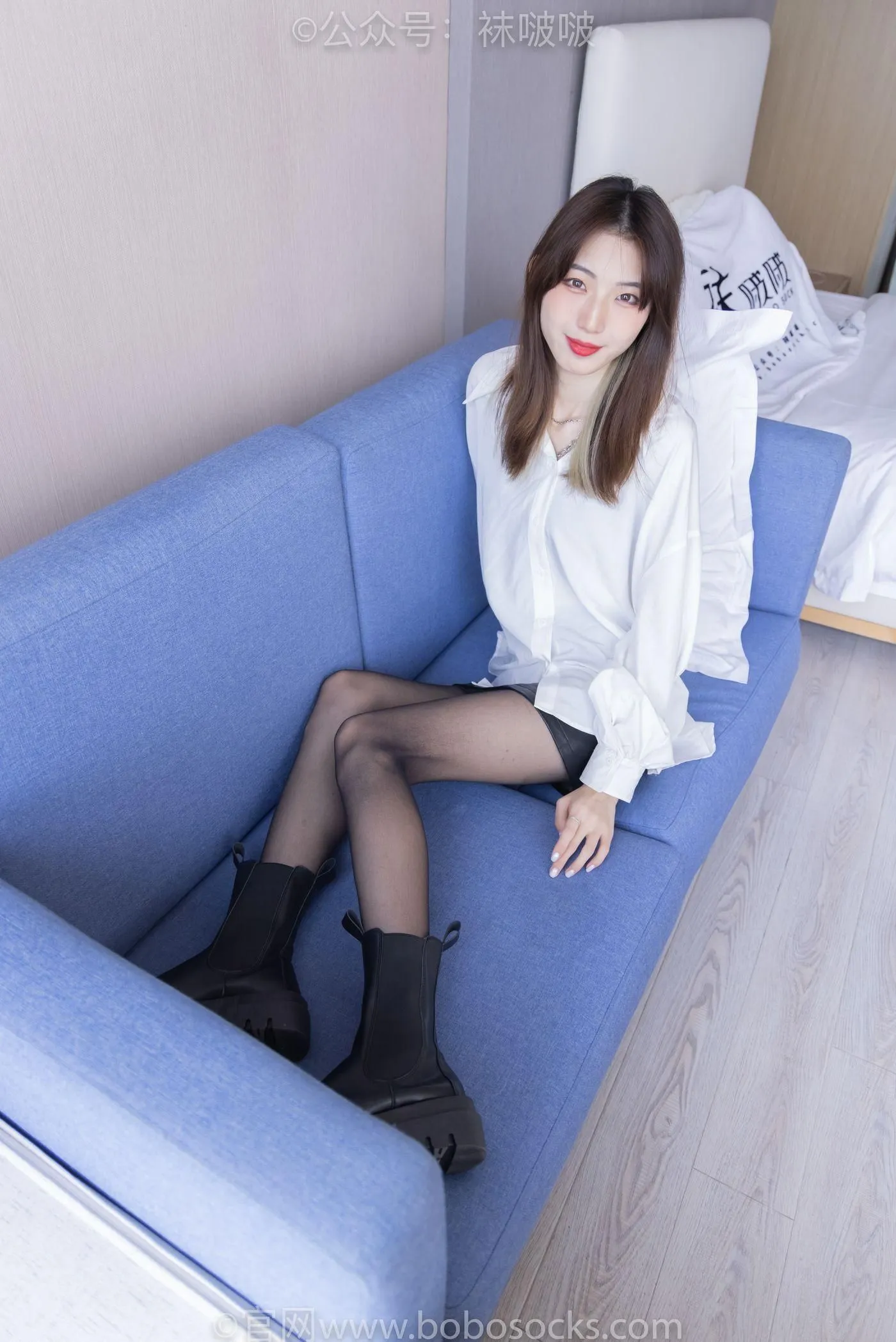 [BoBoSocks袜啵啵]NO.046 枫枫-短靴、黑丝 [135P]插图6